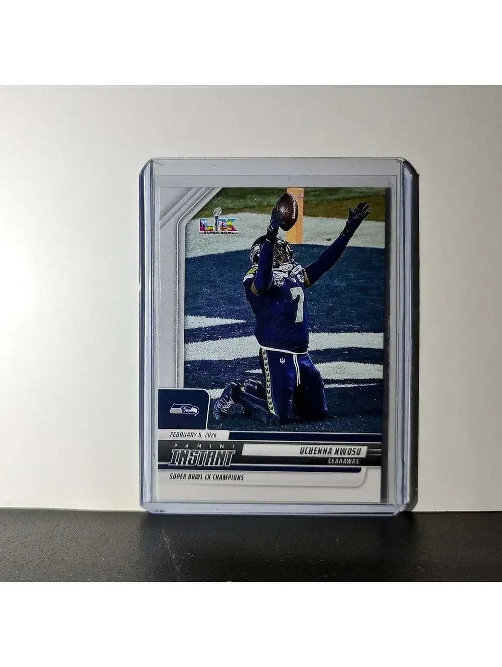Uchenna Nwosu 2026 Panini NFL Super Bowl LIX Champions #34 Card Seattle Seahawks
